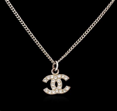 diamond chanel necklace logo|authentic Chanel necklace for sale.